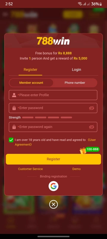 Win 788 Apk Download in Pakistan