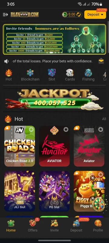 “Play7778 Game earning app interface on mobile in Pakistan”